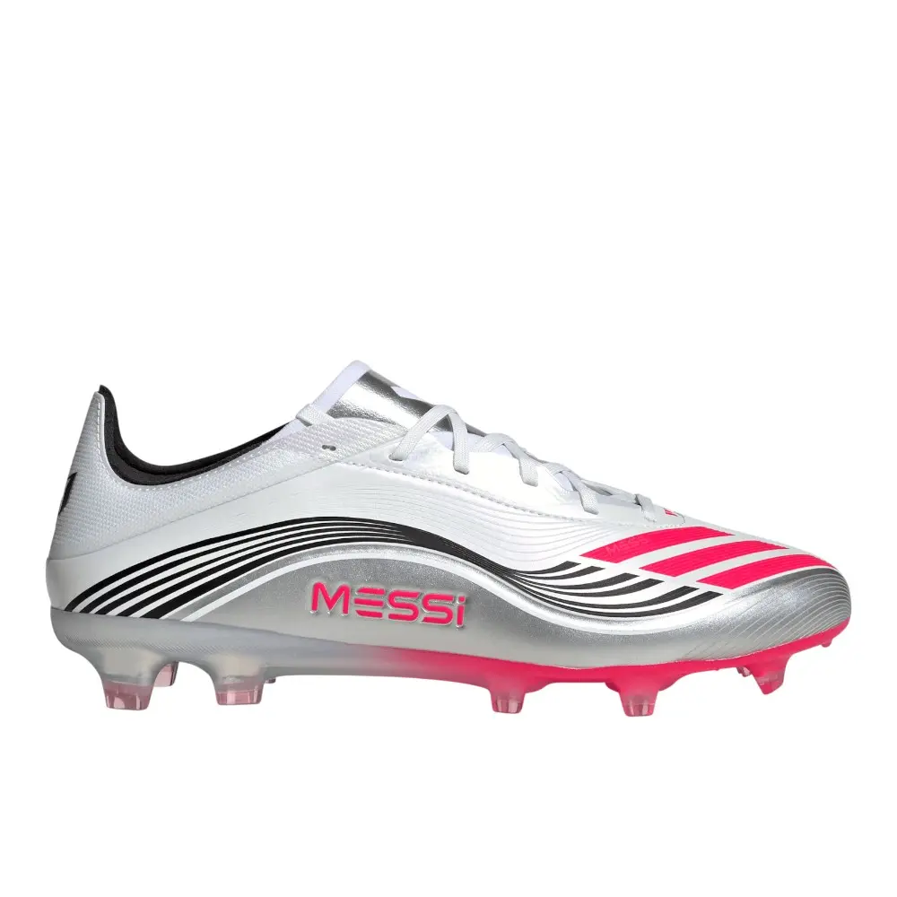 adidas Mens F50 Messi Pro Firm Ground Soccer Cleats - White adidas Mens F50 Messi Pro Firm Ground Soccer Cleats - White