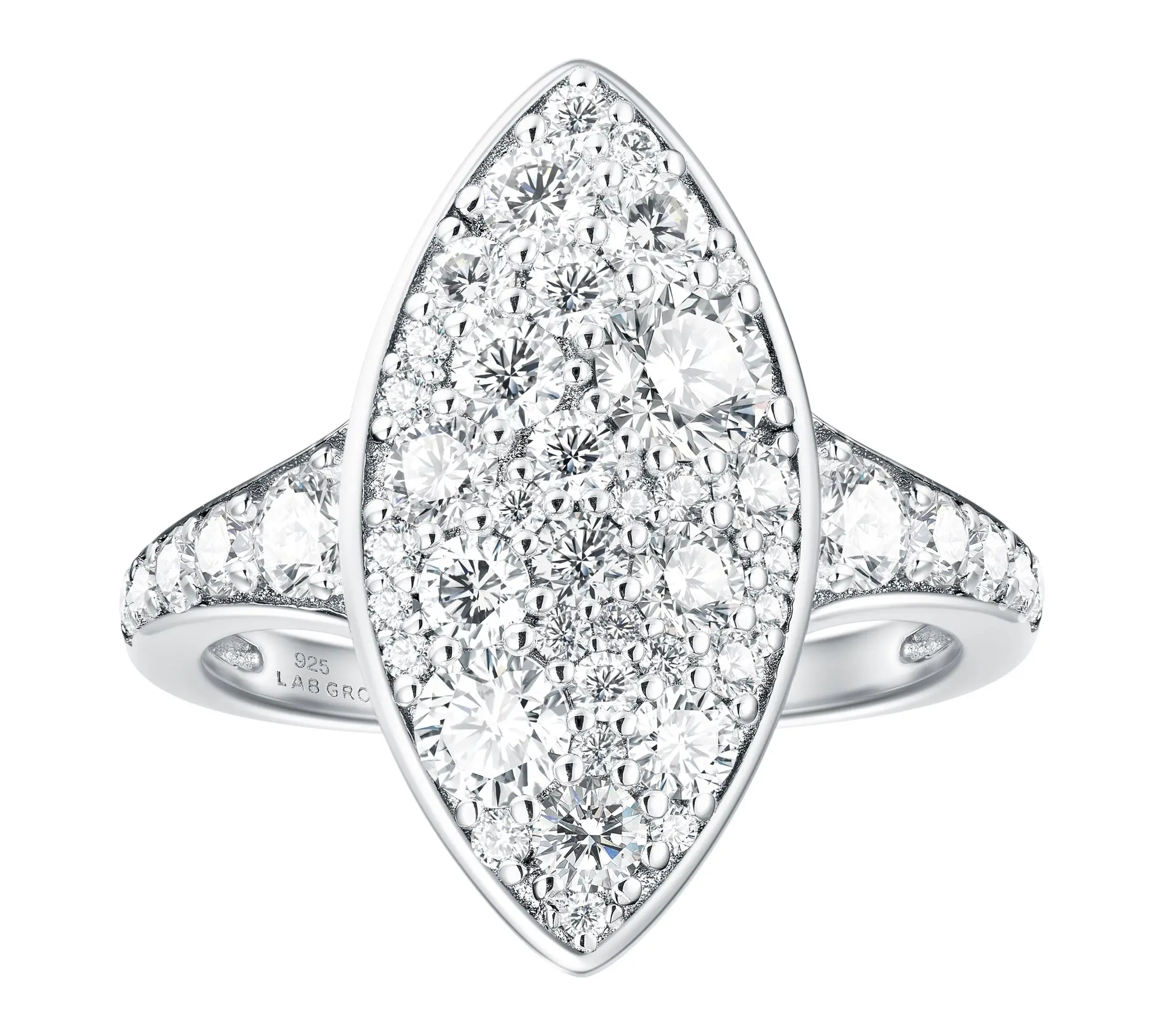 Jen by Jennifer Miller Lab Diamond Marquise Ring, Sterling