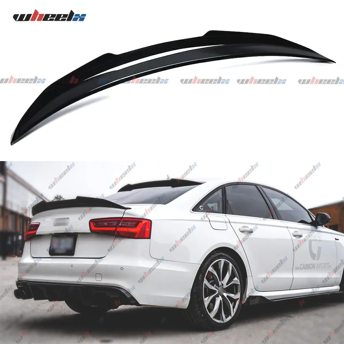 2012-2018 – Audi A6/S6 C7/C7.5 – WHEELX PSM Style High Kick Spoiler – Gloss Black | Sedan ONLY! Not for Avant/Allroad/RS6