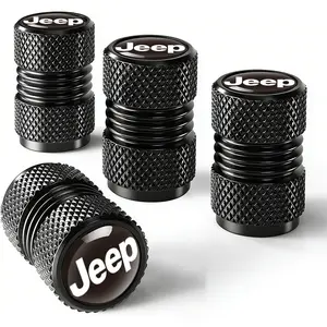 4 pieces for Jeep car tire valve stems, tire valve caps, car tire caps, suitable for medium-, small-sized, motorcycle tires