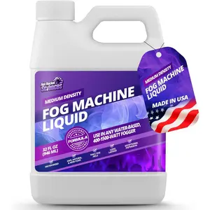 32oz Fog Machine Liquid Smoke - Medium Density Smoke Machine, Fog Juice for 400-1500 Watt Foggers, Water-Based, Lasting & Ultra Thick Atmosphere, Ideal for Concerts, Parties & Events