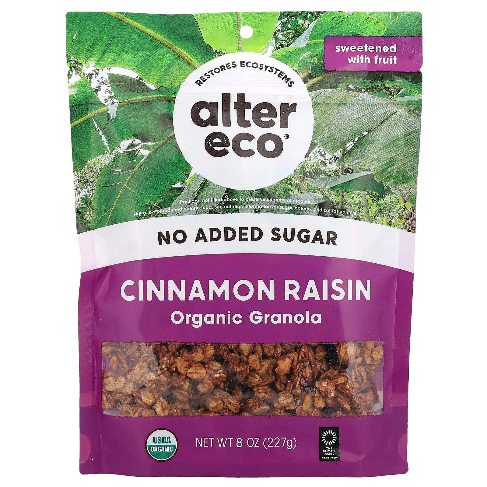 Alter Eco Organic Granola, Cinnamon Raisin, 8 oz (227 g)