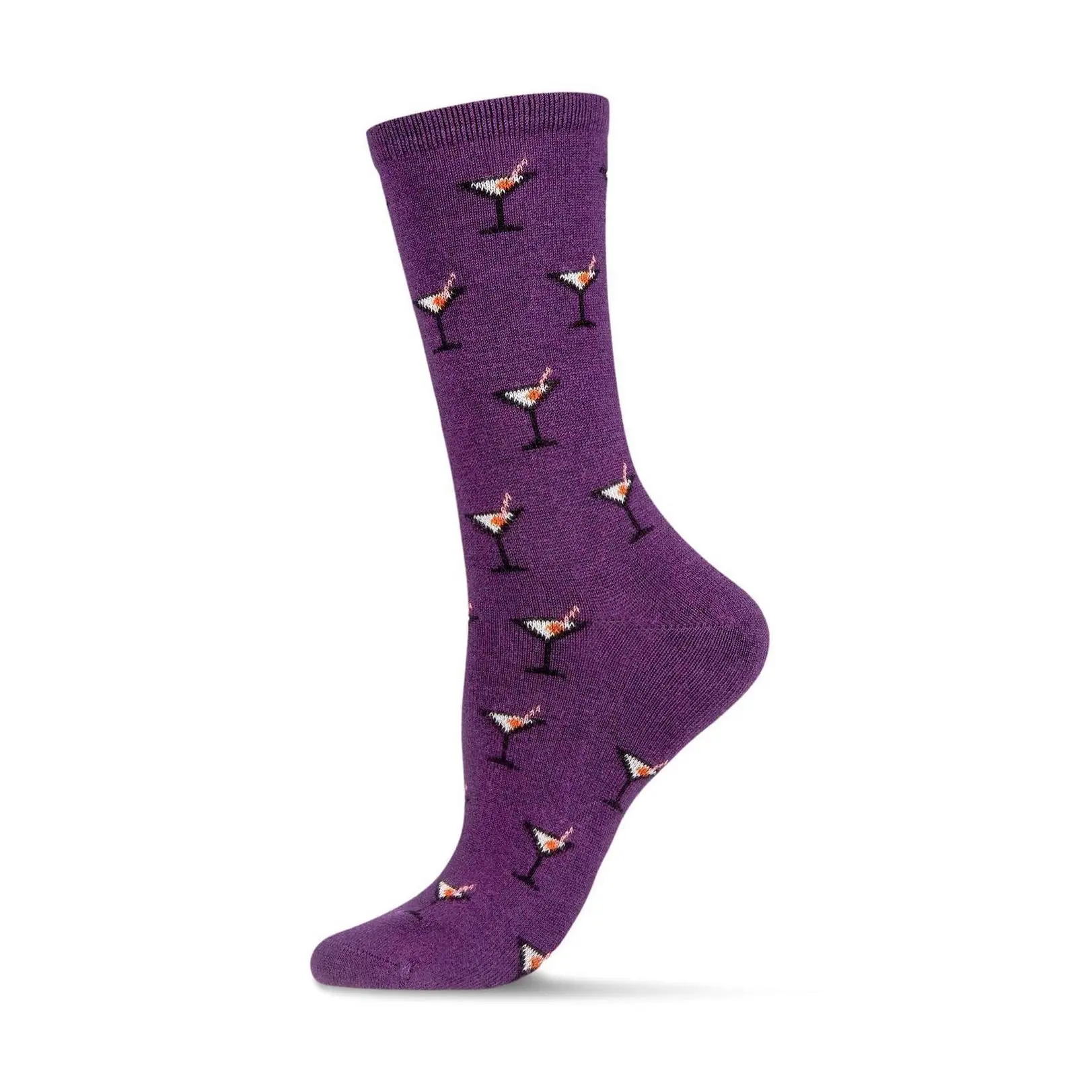 Memoi Women's Martini Cashmere Blend Crew Socks