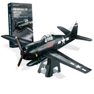 Piececool 3D Metal Puzzles for Adults, Grumman F6F Hellcat Model Kits, 3D Battle-Plane Model Building Kit, DIY Craft Kits Difficult 3D Puzzles