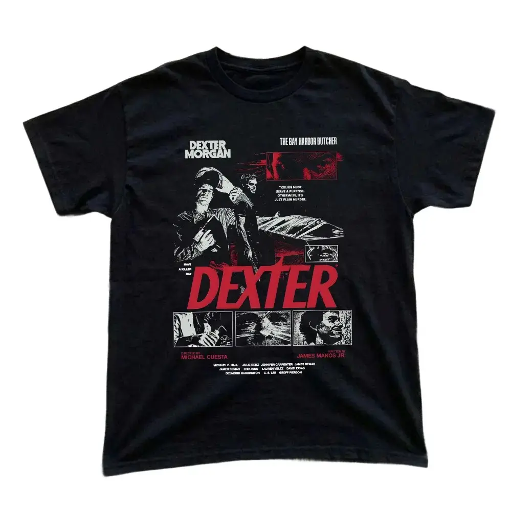 Dexter Vintage Shirt - Funny Dexter Movie Shirt, Morgan Graphic 90s Tee, Bay Harbor Butcher Shirt, Morgan Graphic 90s Tee, Movie Shirt, Crew Neck T-shirt, Trending Shirt