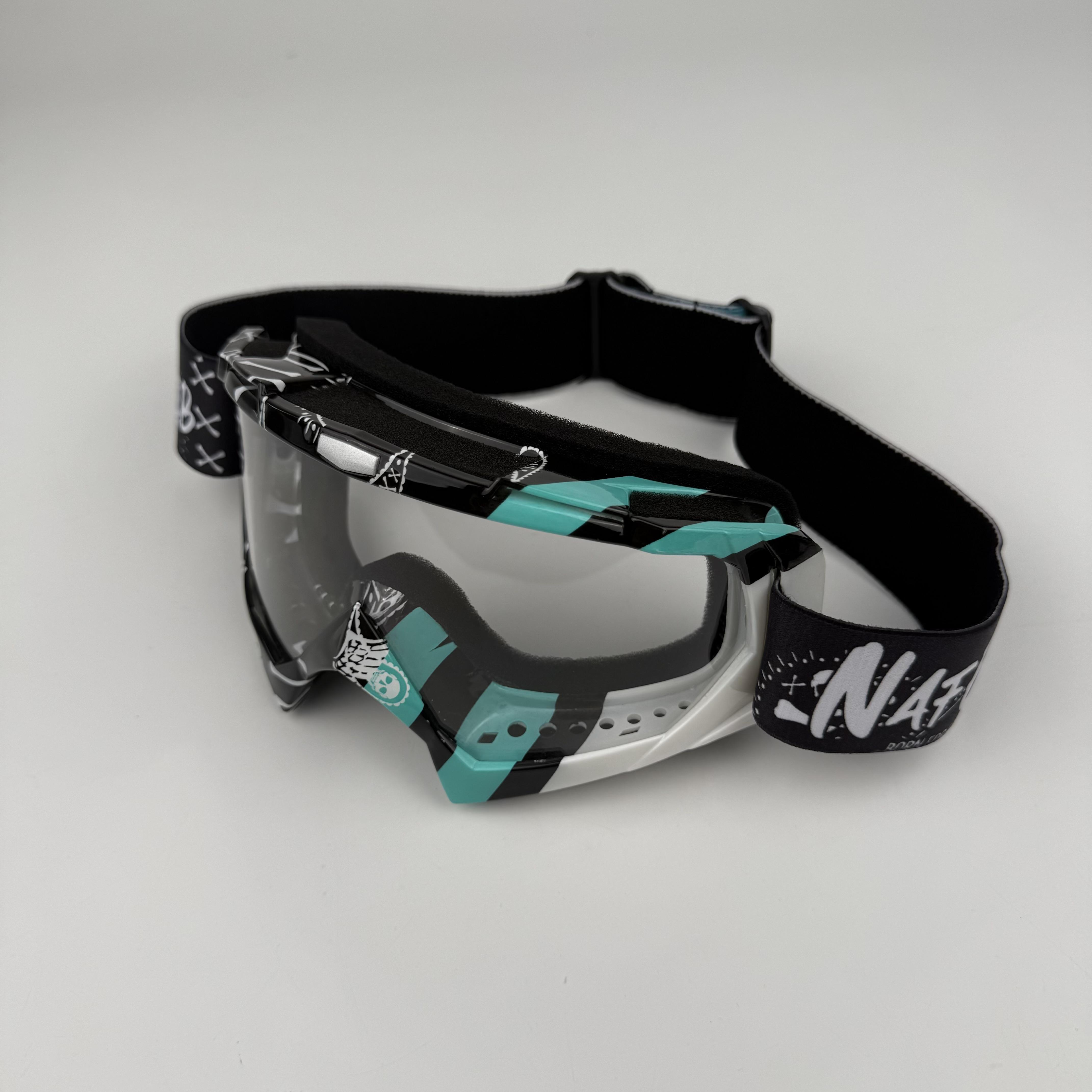 Motorcycle Goggles Adjustable Elastic Band Replaceable Lenses, Protective Gear for Riding, Cycling, Skiing, Climbing Motorcycle Accessories