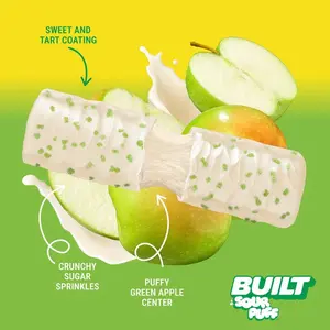 BUILT - Green Apple Crush Protein Bar, 16g Protein, 12 bar.