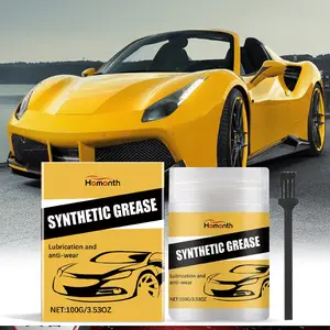 Synthetic Grease 100g All-Weather Protection Rust Prevention for Car Door Hinges Silent Operation Smooth Performance Automotive Care Kit with Brush