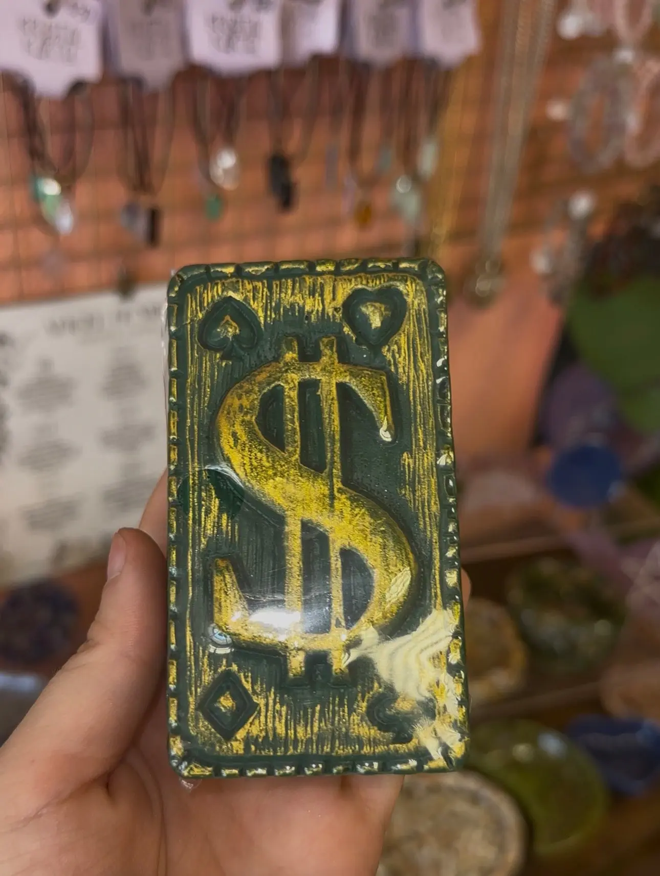 Suit dollar sign candle