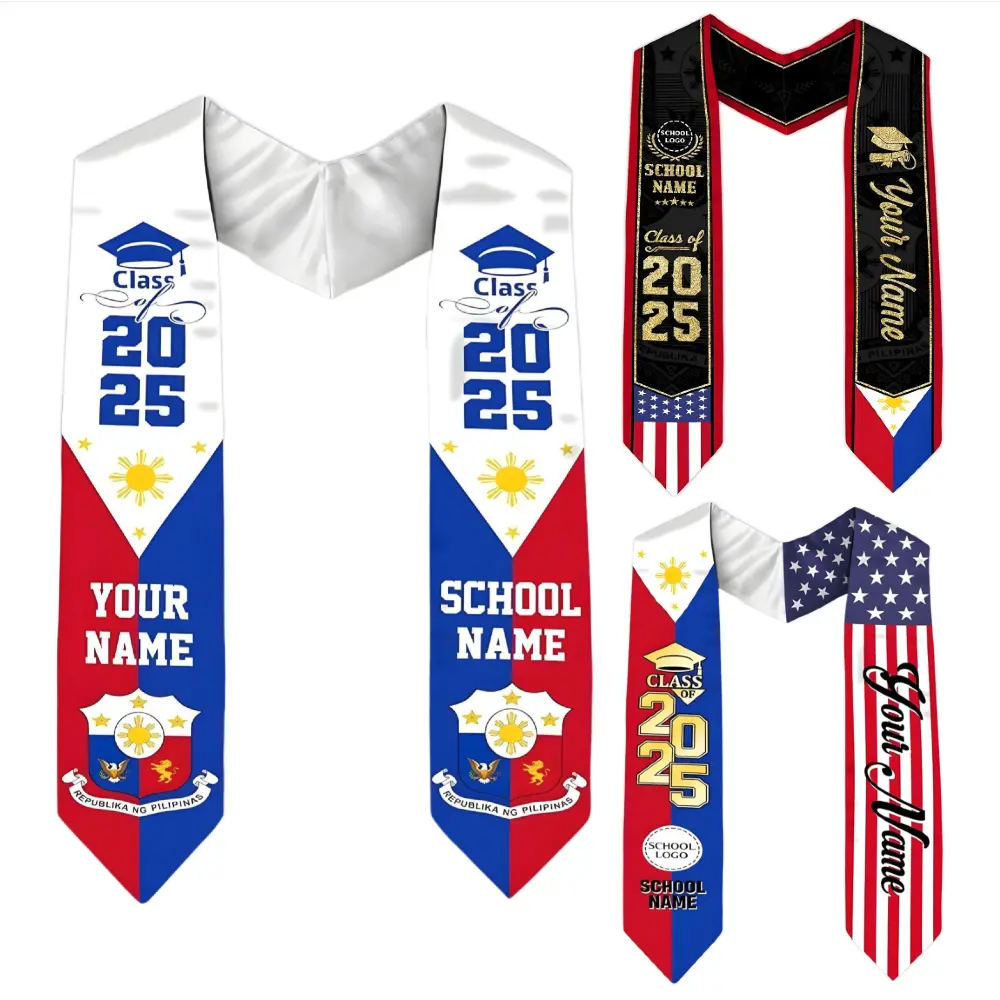 Customize Filipino Graduation Sash 2025, Philippines Graduation Stole Gifts, Personalized Philippine Graduation Stole