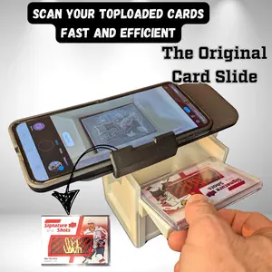 Card Slide - Toploaded card scanner stand box - Sports cards or TCG card scanner - Card organization assistant