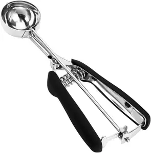 Ice Cream Scoop, 18/8 Stainless Steel Cookie Scoop, Cookie Scoop for Baking, 2 Tbsp/ 30 ml/ 1 oz Cookie Dough, Ice Cream Scooper with Trigger Release