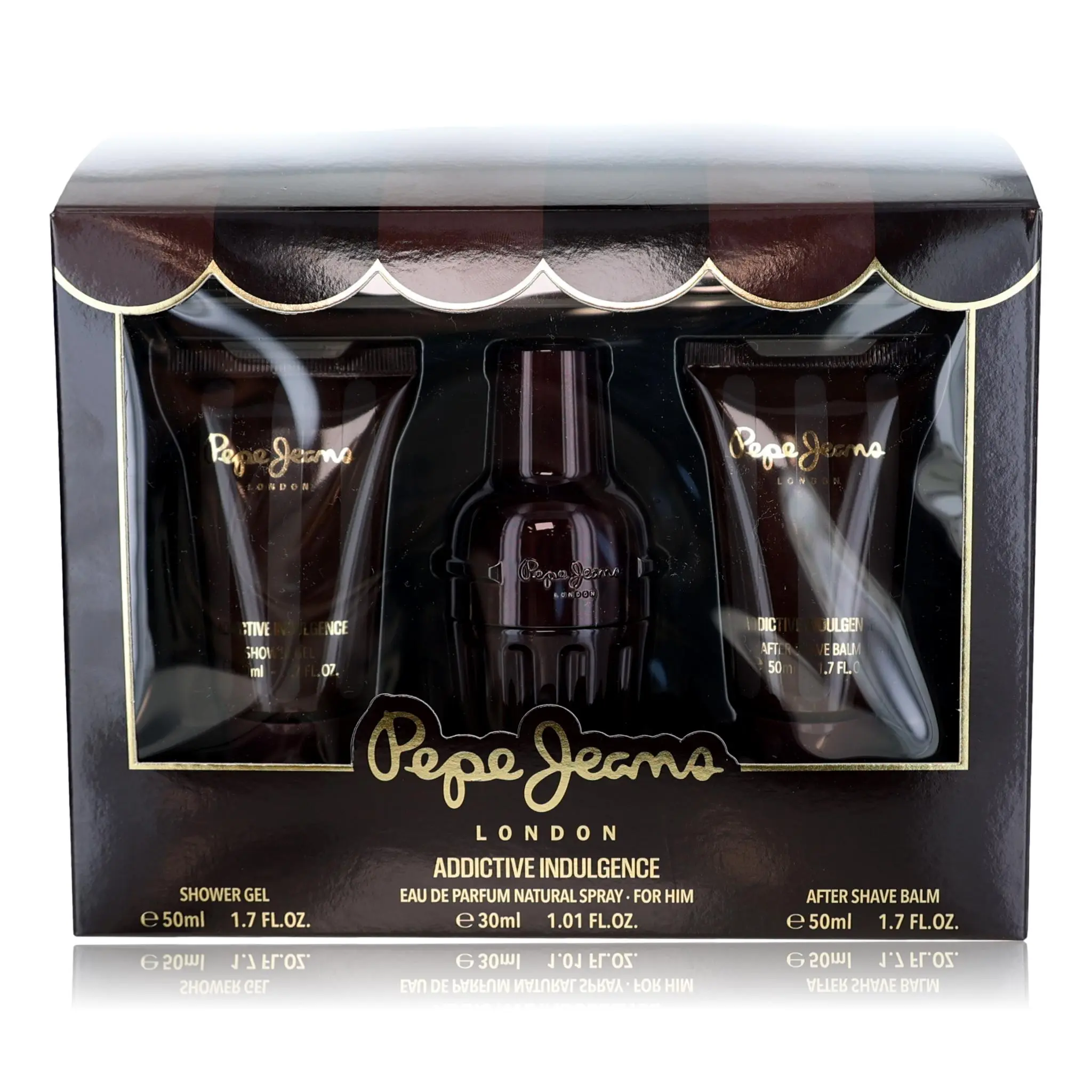 Addictive Indulgence 3-Piece Fragrance Set for Men, Gift Ready Collection with 1 oz EDP, Shower Gel & After Shave Balm - Cedar & Vanilla Wood Scent, Fragrance Sets, Spray, Spicy, Edp Spray, Citrus, Mini Gift Sets