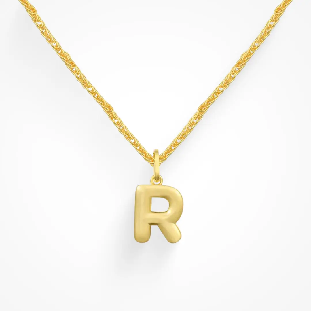 18K Gold Waterproof, Letter R