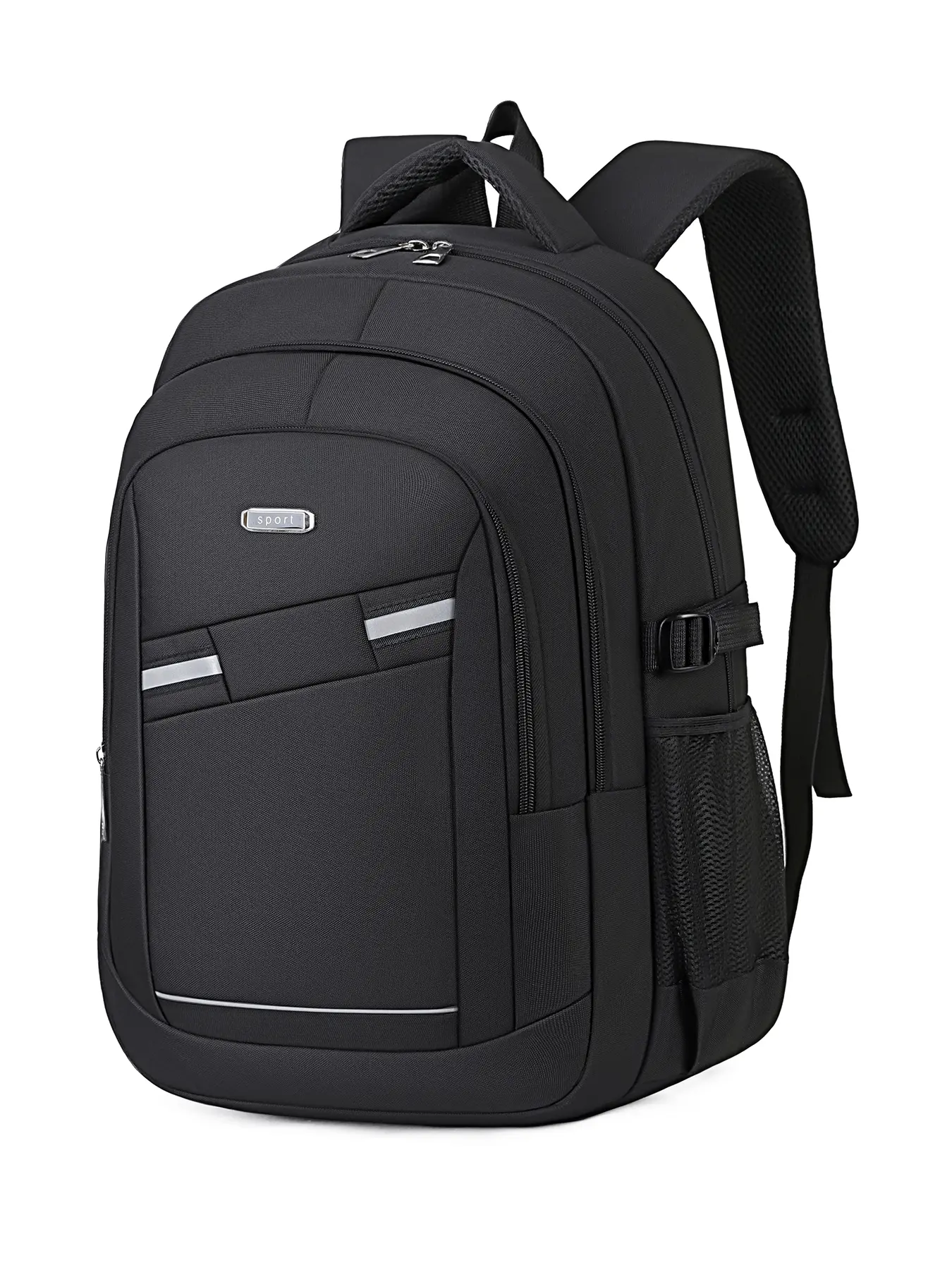 Unisex Nylon Backpack, Casual Style for All Seasons, Large Capacity Laptop Bag, Laptop Daypack, Business Travel Backpack, Ideal for Hiking & Daily Use, Solid Pattern Design, Computer Backpack
