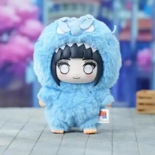 "Cute Beast Party" Plush Blind Box - 14cm Mystery Chibi Ninja in Kurama Onesie - Soft Stuffed Anime Toy with Vinyl Face for Desk Decor & Collection