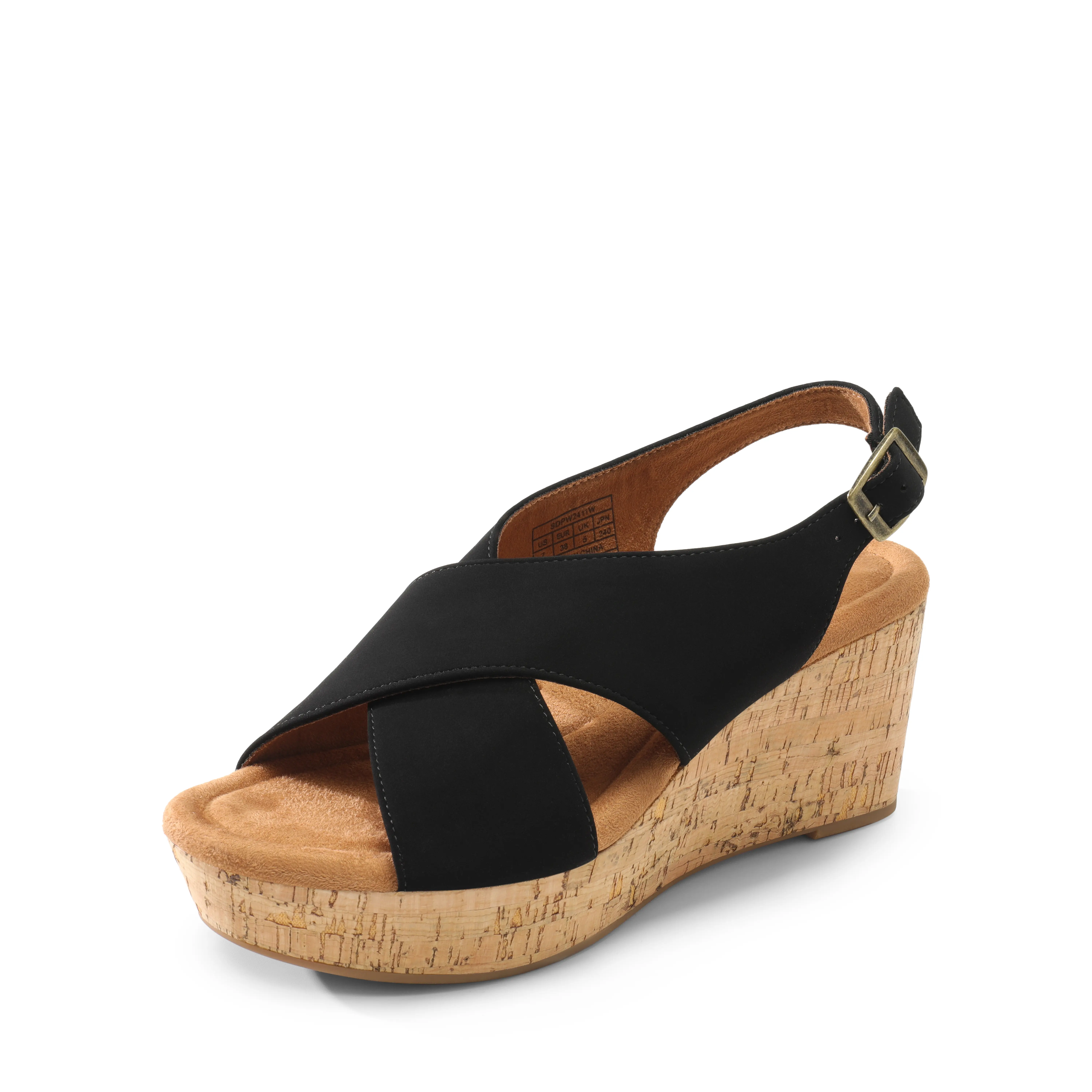 DREAM PAIRS Women's Fashionable Wedge Sandals - High Wedge Platform Sandals with Criss-Cross Straps for Casual Wear, Fashionable Sandals