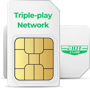 EIOTCLUB Prepaid SIM Card Triple Play -Supports Verizon, AT&T, T-Mobile for Security,Trail Cameras, Unlocked loT Devices, Cellphone, Data only SIM Card Cellular