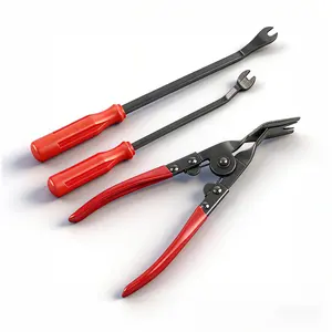 3 Pcs Auto Clip Pliers Set & Fastener Remover Car Trim Rivet Removal Pry Tool Repair Kit with Storage Bag for Automotive Door Panel hose