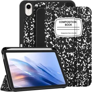 Fintie SlimShell Case for iPad Mini 7 (A17 Pro, 2024)/ iPad Mini 6th Gen 8.3" with Soft TPU Back & Built-in Pencil Holder, custom iPad Mini Cover
