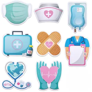 Medical Theme Sticky Notes, Irregular Design, Strong Adhesive Self-Adhesive Stickers, High Adhesive Stickers, Suitable for Nurses Doctors Nursing Students Office Supplies Home Essentials, Sticky Labels