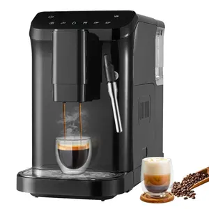fathersdaygift VEVOR Automatic Espresso Machine, 20 Bar Auto Coffee Machine with Frother Steam Wand, Built-In Grinder and 15-Level Grinding Settings, Professional Espresso Coffee Maker with 1.5L Water Tank