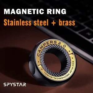 Stainless Steel Fidget Finger Ring, EDC Toys, Magnetic Finger Ring,DIY Magnet Configuration,Fidget Toys for Adults