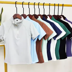 Quick Dry Short Sleeve Horse Riding Female Horseback Riding Shirt Equestrian Show Shirt Equitation Clothing