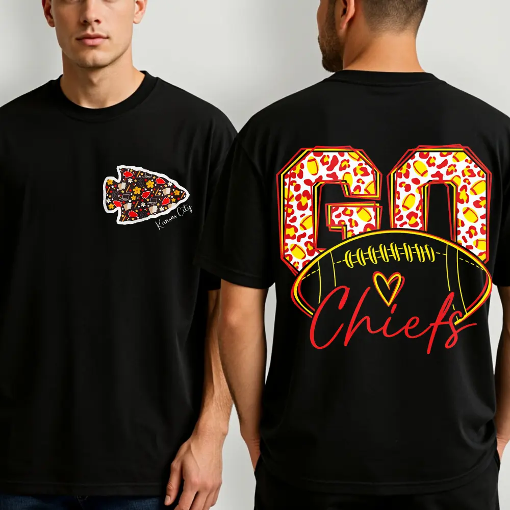 KC Football Arrowhead T-shirt, Kansas City Arrowhead, Chiefs Football Decor, Football T-shirt Idea, Kansas City Football T-shirt