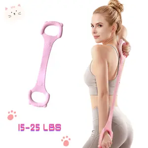 Resistance Bands with Handles, with Cat Paw Patterns, Beginner Friendly, 15-25LBS, Thick Latex Elastic Band, for Home Fitness, Stretch, Multifunction Fitness Bands for Back, Shoulder, Arm, Leg, home gym Exercise equipment training