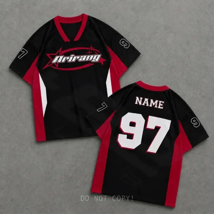 Kpop Sideline Football Jersey, Arirang World Tour Concert Outfit For Fan