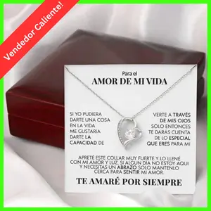 PARA EL AMOR DE MI VIDA / A Unique Gift - Spanish Message Card - Jewelry Necklace