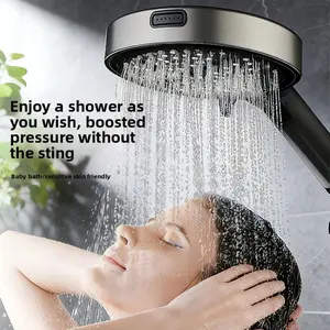 New eight-speed shower dual-purpose nozzle with super strong pressure boost for home use, suitable for bath faucets, shower heads, and bathing, Pressure Boosted Shower, Pressure Showerhead