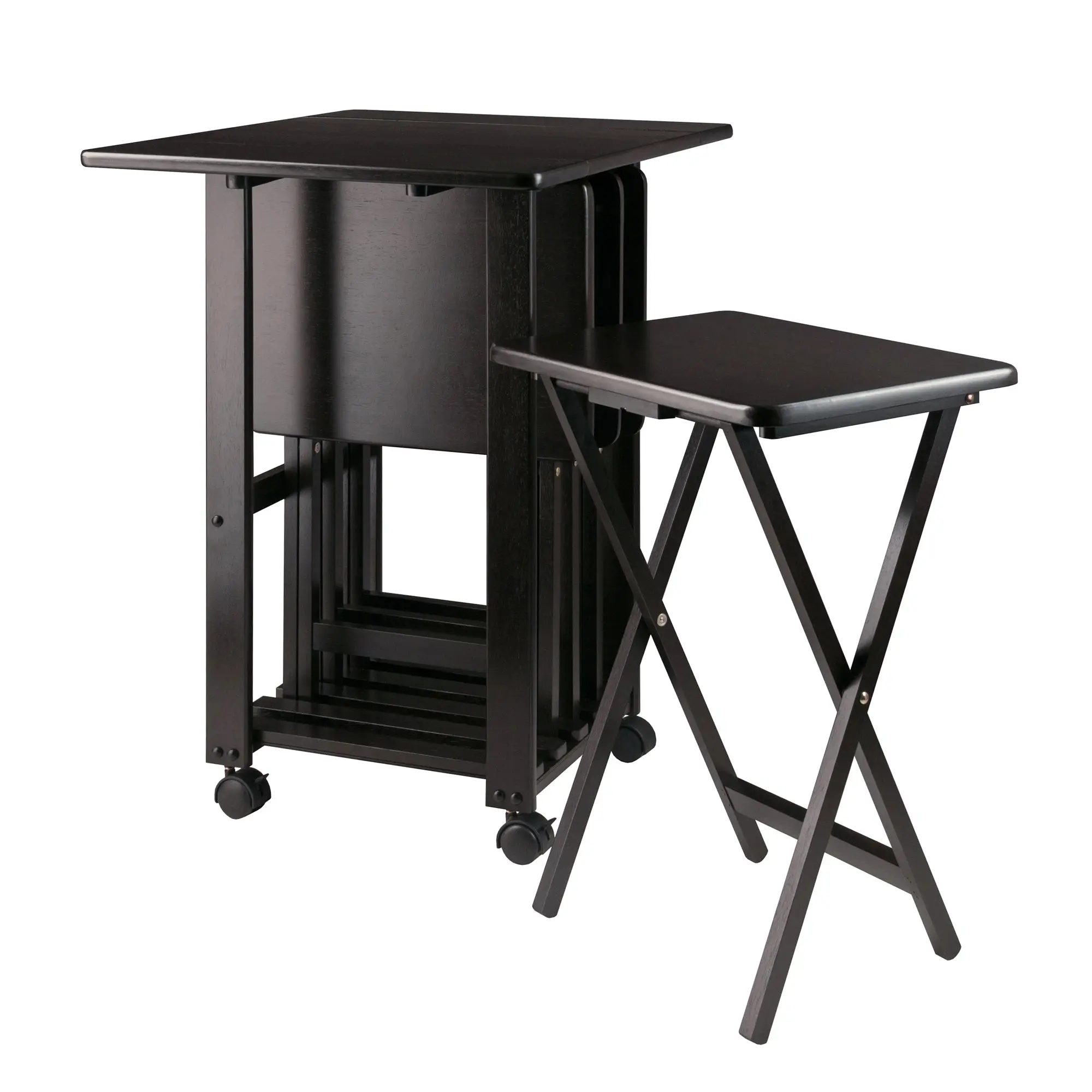 Winsome Sophia 5-Pc Snack Table Set, Drop Leaf Top, Coffee, Solid / Composite wood