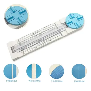 4-in-1 Paper Cutter & Trimmer for Straight, Wave,Perforated & Creasing | All-in-One Scrapbooking Tool for CraftPaper, Cardstock, Photos, Cards, Labels | Professional &Portable Paper Cutting Machine#Paper Trimmer