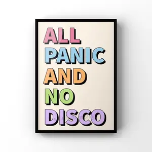 Panic Disco, Emo Wall Art, Gallery Wall Print, Prints with Lyric, Prints with Quotes, Unframed, Room Decor, Checker Print, Song Print, Anxiety Art, Teenage Prints