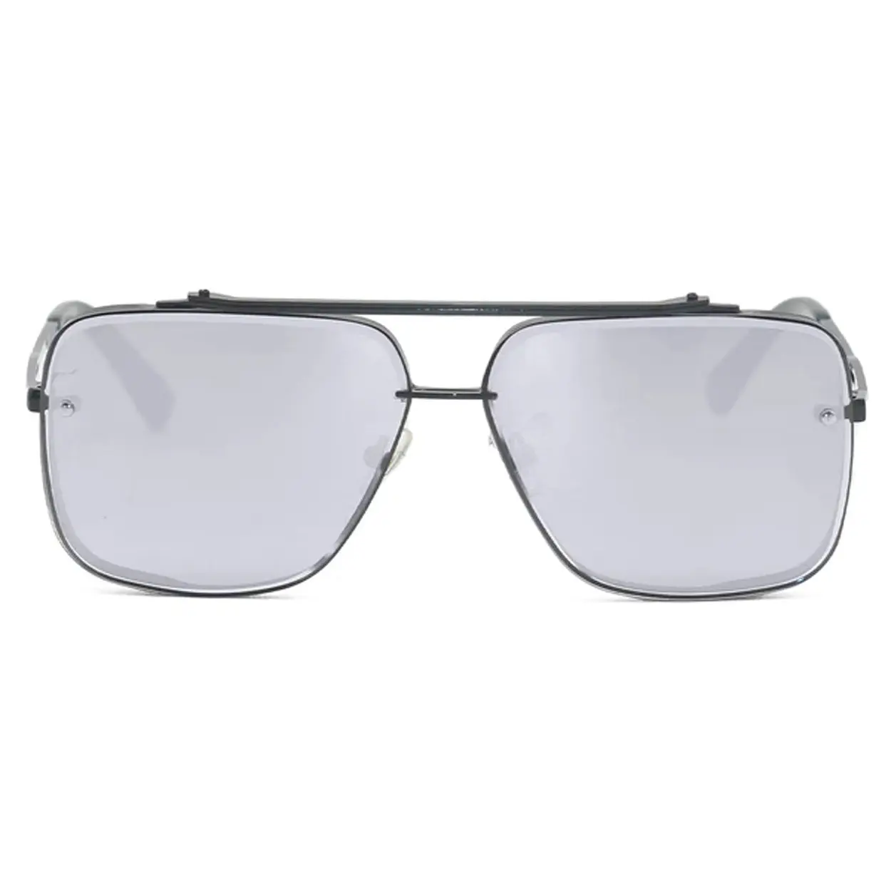 Bella - Chrome Black Oversized - Tangle Free Aviator Sunglasses - Certified Shatter-Resistant Lenses - UV400 - For Women & Men