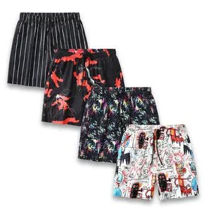 Men's summer graffiti print sports shorts with adjustable drawstring waistband, pockets, breathable, suitable for everyday wear, casual and stylish, comfortable and versatile