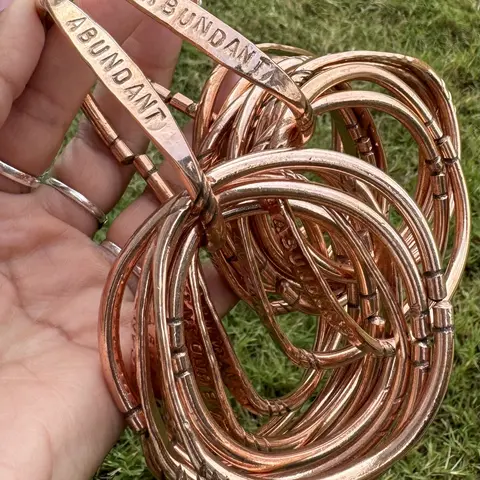 Pure Copper Bracelet Stamped Affirmation