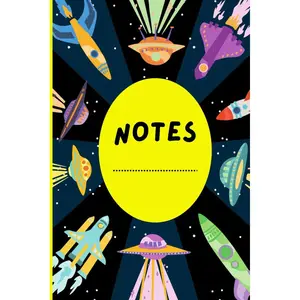 Composition Notebook | Science | Rocket Space Theme | 6x9" | A5 | 200 Lined Pages Paperback – April 20, 2025