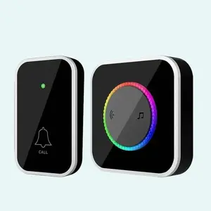 Easy Install Wireless Doorbell |   45 Chimes Adjustable Volume + 1000Ft Range