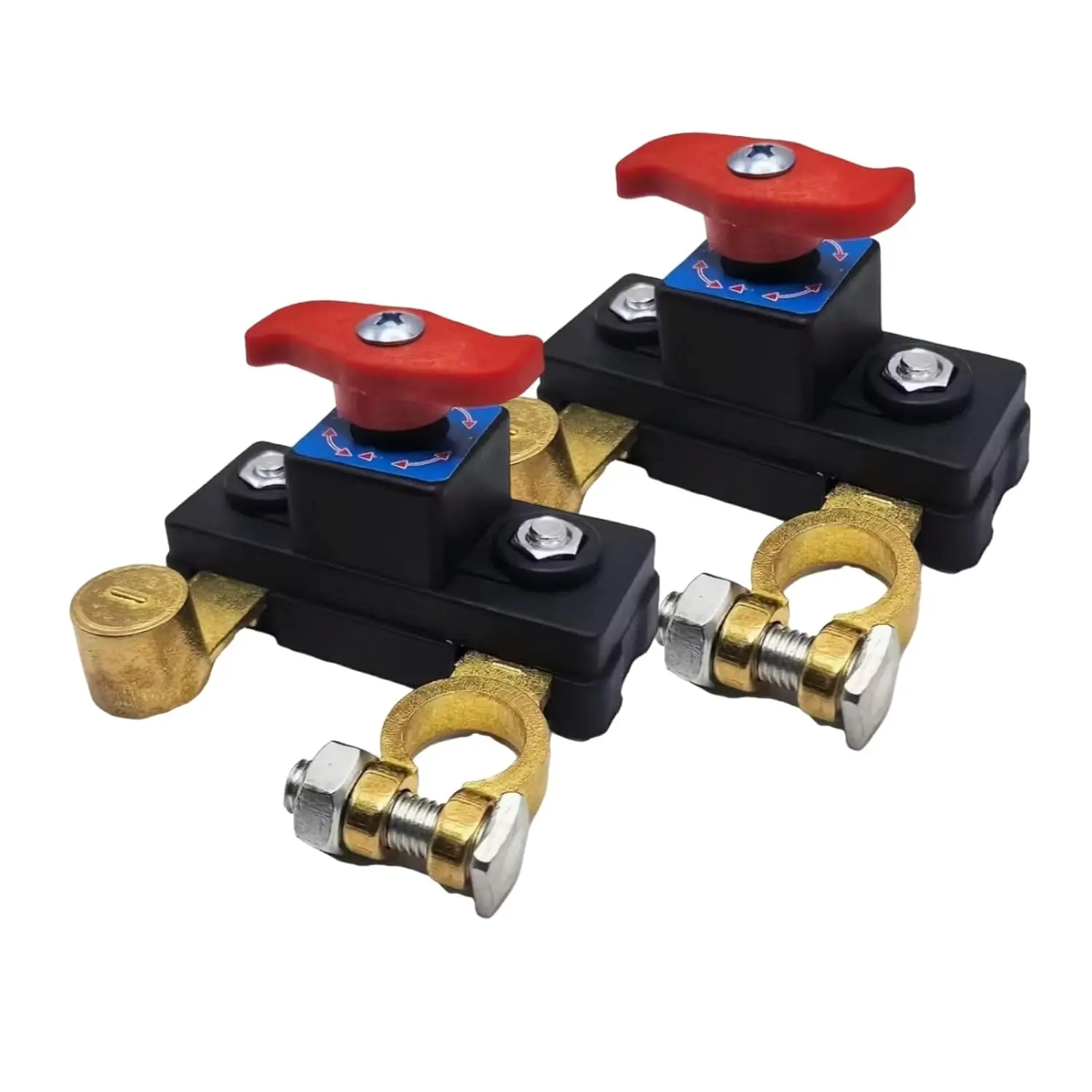 2pcs Car Battery Power Cut-Off Switch Breaker, Adjustable Pure Copper Stable Transmission High Conductivity 12v-24v Disconnect Switch Smart for Car Truck Boat Rv Supplies#SummerWins
