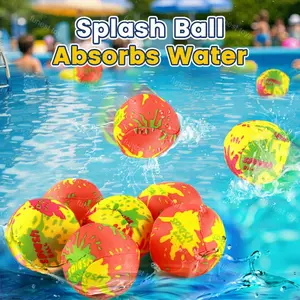 12 reusable soft water splashing Fun Ball sets, designed with inner sponge, are very suitable for playing in swimming pool, beach or backyard.