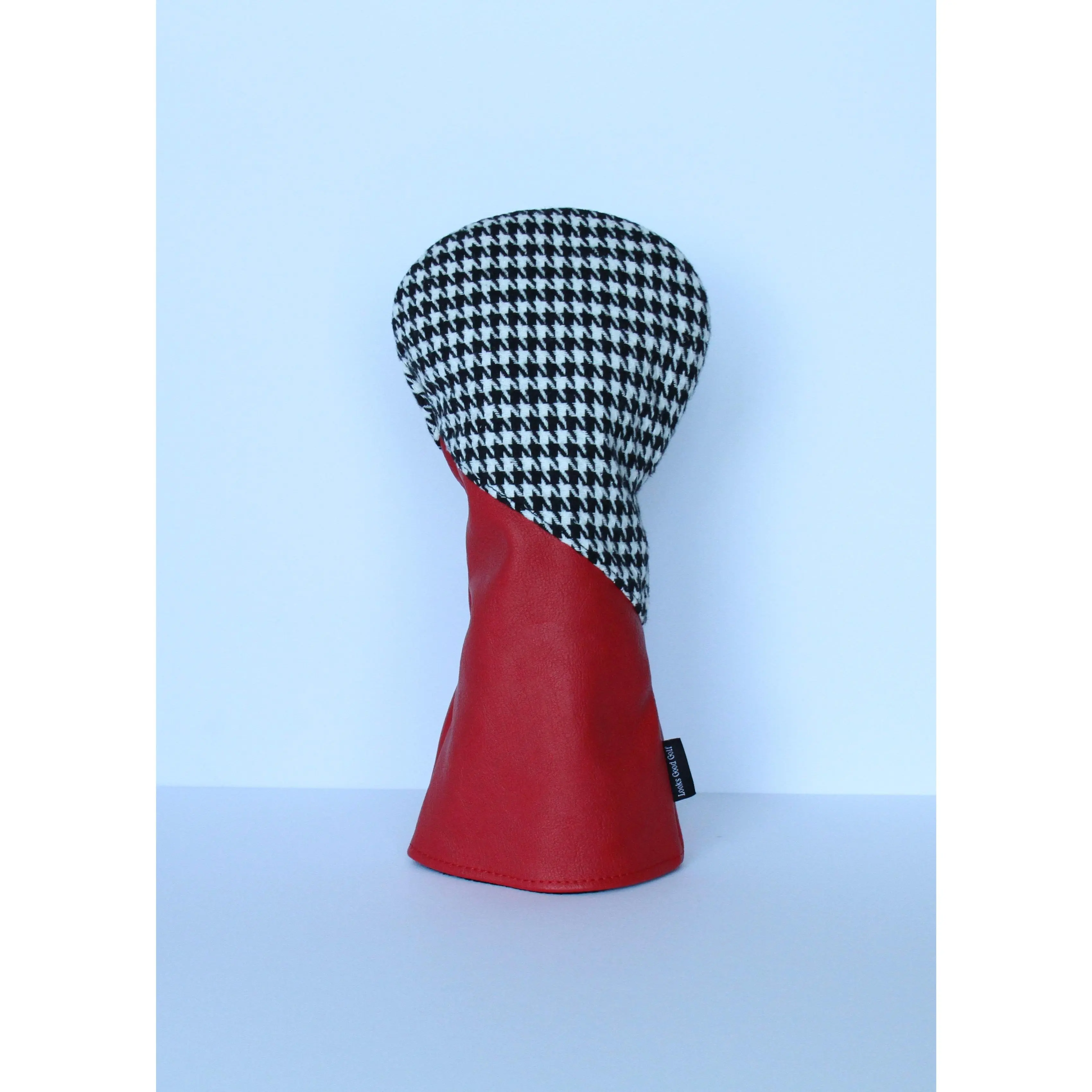 Houndstooth Golf Headcovers - Crimson & White - Driver, Fairway Wood, Hybrid
