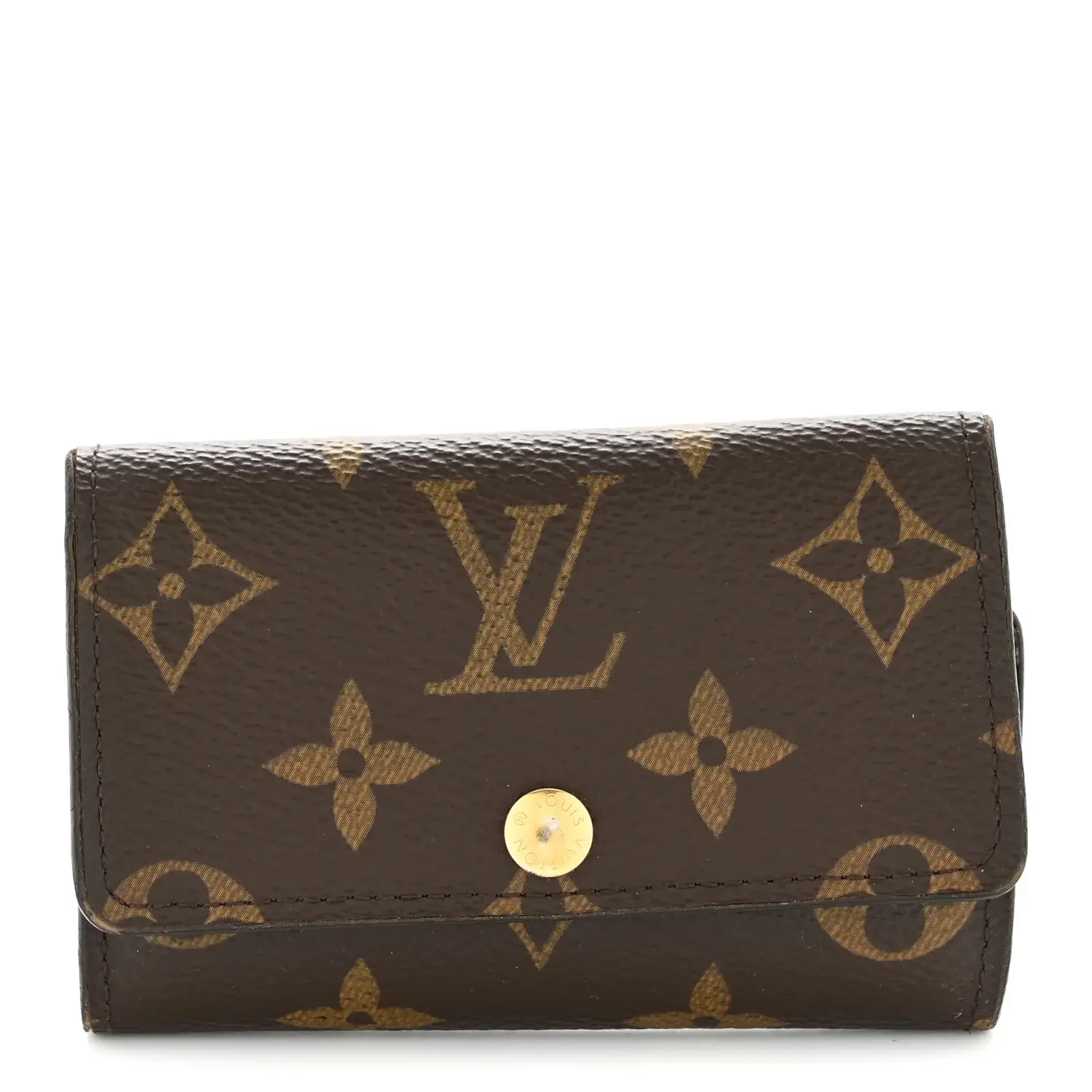 Pre-owned Louis Vuitton Monogram Coated Canvas Small Leather Goods Monogram 6 Key Multicles Holder