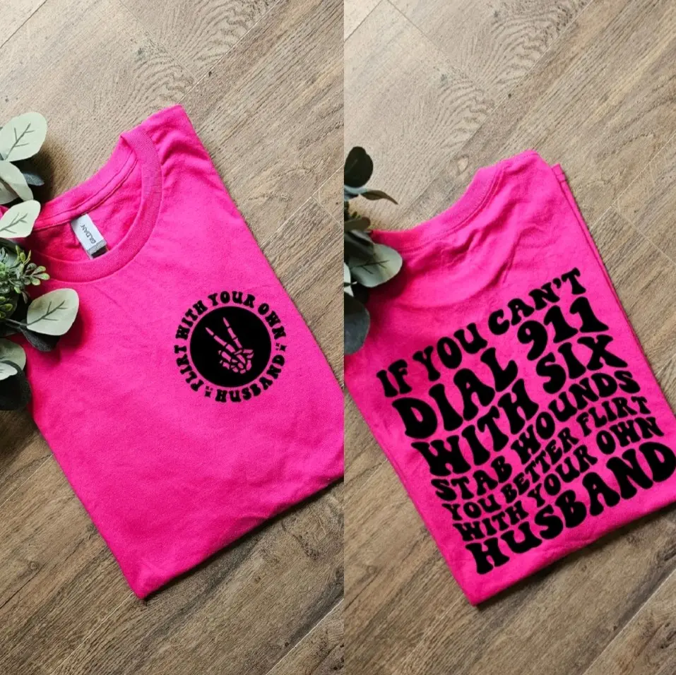 funny retro flirt with your own husband popular married wife humor sarcastic tee