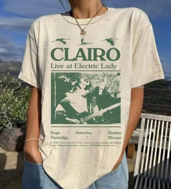 Clairo Sling Album T-Shirt, Live At Electric Lady Indie Gift Tee
