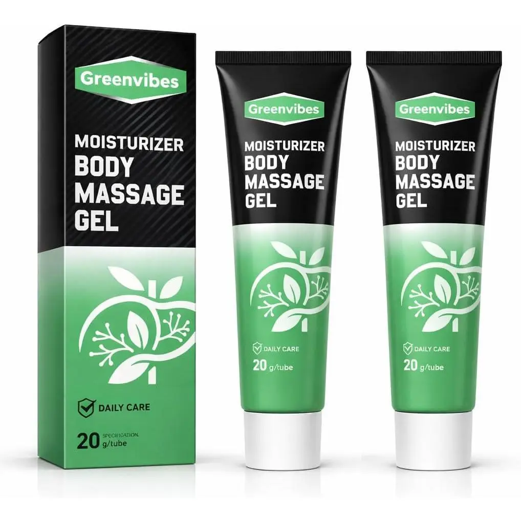 Skin-Friendly Body Massage Gel Moisturizer - Soothing Cooling, Fast-Absorbing Herbal Blend with Poria Cocos, 20g/0.7oz (2 PCs) - Summerwins Fast-Acting Anti-Cellulite Body Care Product Multi Purpose Relief Rapid Relief Gel body care products Cream