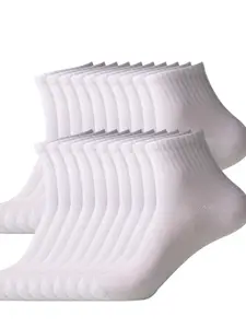 10 Pairs Men's Crew Socks, Plain Casual Style, Knit, Full Cover, Comfortable for Sports and Daily Wear, All Seasons