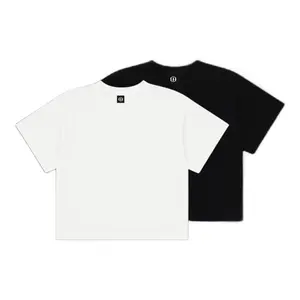 Cropped Men's T-Shirt - Casual Streetwear Top with Modern Fit & 7oz Cotton Material for Versatile Styling Menswear Tshirt Crewneck